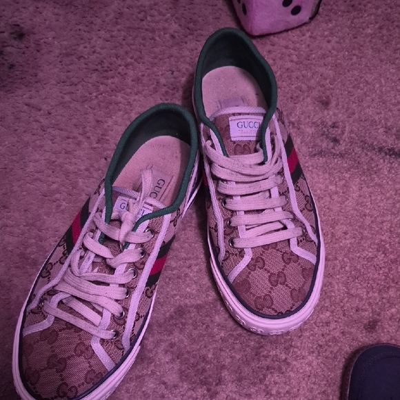 Gucci Sneakers - Beige with Red and Green Stripes - Picture 4 of 4